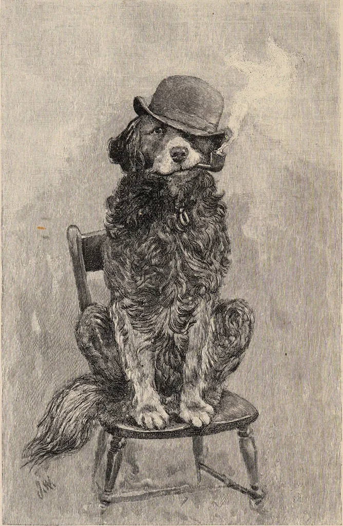 An illustration from Charles Lamb, in pipefuls / selected and arranged by Walter Lewin., 1890, leaf 6