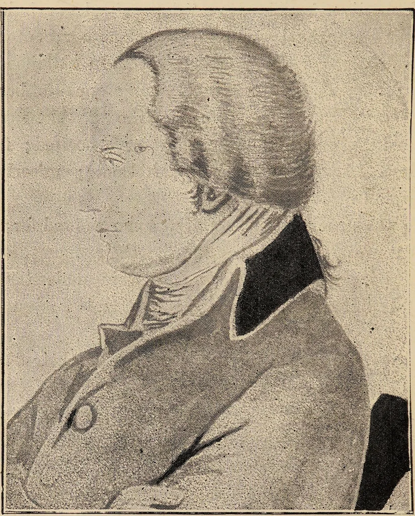 An illustration from Life of Dr. Franc̦ois Joseph Gall : craniologist and founder of phrenology / by Miss Jessie A. Fowler, F.A.I., co-editor of "The phrenological magazine"; "The phrenological dictionary"; and "Phrenology proved"., 1896, leaf 18