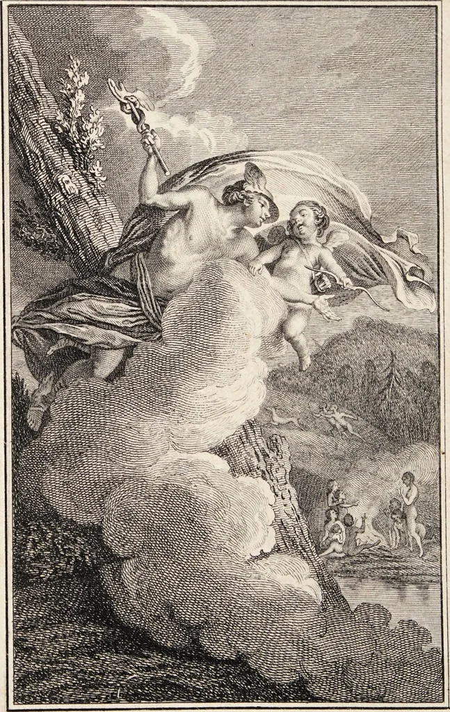 An illustration from Histoire naturelle de la parole, ou, Précis de l'origine du langage & de la grammaire universelle : extrait du Monde primitif / par M. Court de Gébelin., 1776, leaf 6
