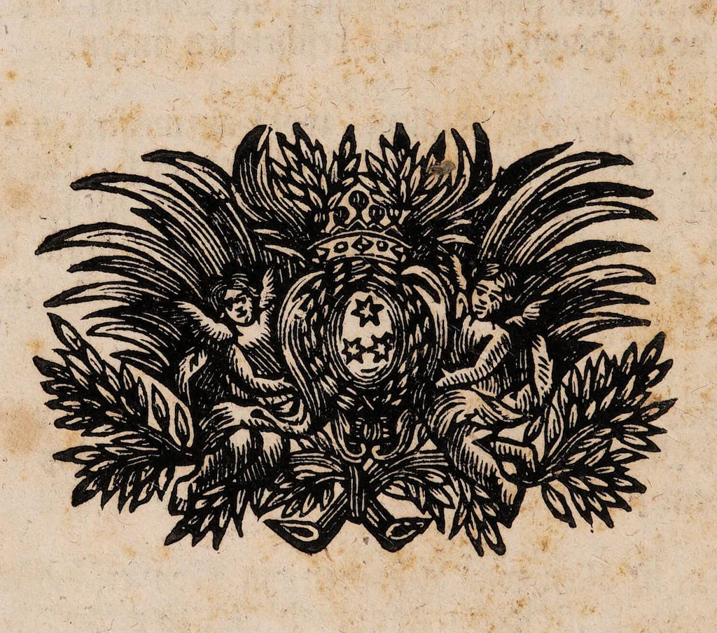 An illustration from Falscher und wahrer Lapis philosophorum, oder: eines vornehmen und christlichen Philosophi unschätzbarer Unterricht von allem demjenigen, was ihm bey kostbarster Suchung des Steins der Weisen begegnet ist ... die Würcklichkeit des Steins der Weisen und durch was vor Mittel, unter göttlichem Beystand sowohl hierzu, als zu Verfertigung der herrlichsten Artzeneyen zu gelangen, klar lehret, dabey auch in einem ausführlichen Anhang zeiget, wie sowohl alle äusserliche als innerliche Glieder und andere Kranckheiten mit wenigen Kosten zu heilen sind / [Anon]., 1752, leaf 442