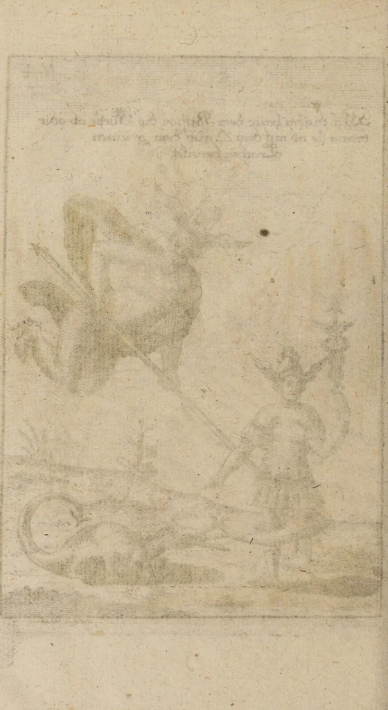 An illustration from R. Abrahami Eleazaris Uraltes chymisches Werk, welches ehedessen von dem Autore Theils in lateinischer und arabischer, Theils auch in chaldäischer und syrischer Sprache geschrieben, nachmahls von einem Anonymo in unsere deutsche Muttersprache übersetzet. Nun aber nebst zugehörigen Kupfern, Figuren ... ingleichen einigen philosophischen Regeln von dem Steine der Weisen zu Nutz und Gebrauch aller Liebhaber der edlen Hermetischen Philosophie, in II. Theilen zum öffentlichen Druck befördert worden durch Iulium Gervasium Schwartzburgicum, P. M. & I. P. E / [Abraham Eleazar]., 1760, leaf 302