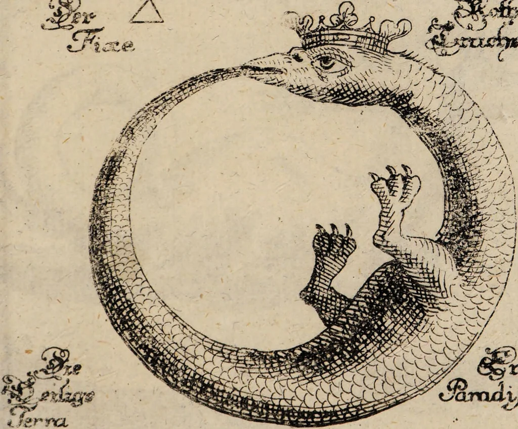 An illustration from R. Abrahami Eleazaris Uraltes chymisches Werk, welches ehedessen von dem Autore Theils in lateinischer und arabischer, Theils auch in chaldäischer und syrischer Sprache geschrieben, nachmahls von einem Anonymo in unsere deutsche Muttersprache übersetzet. Nun aber nebst zugehörigen Kupfern, Figuren ... ingleichen einigen philosophischen Regeln von dem Steine der Weisen zu Nutz und Gebrauch aller Liebhaber der edlen Hermetischen Philosophie, in II. Theilen zum öffentlichen Druck befördert worden durch Iulium Gervasium Schwartzburgicum, P. M. & I. P. E / [Abraham Eleazar]., 1760, leaf 311