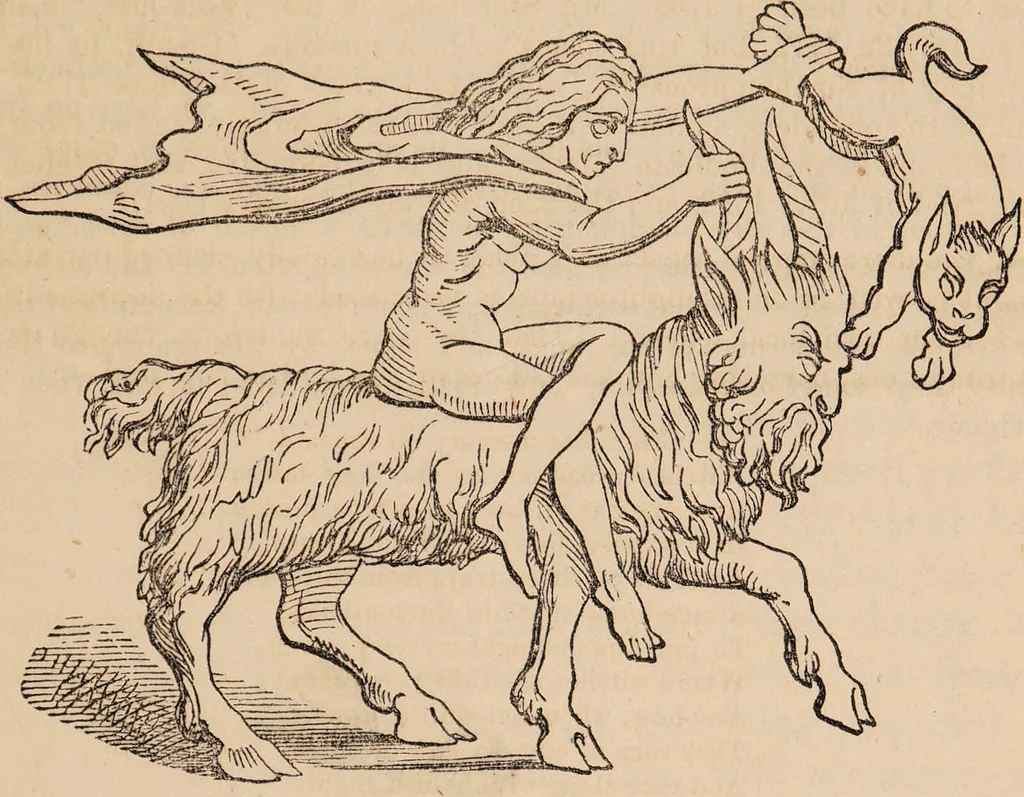 An illustration from A brief history of witchcraft : with especial reference to the witches of Northamptonshire / collected in great part from original sources., 1866, leaf 19