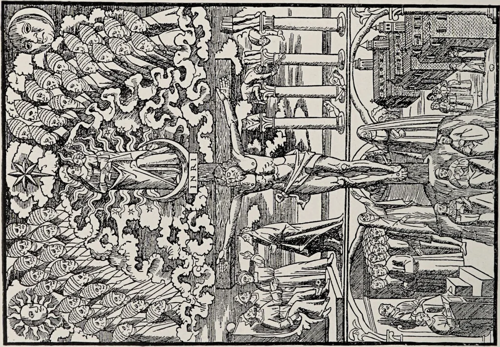 An illustration from Sternglaube und Sterndeutung : die Geschichte und das Wesen der Astrologie / unter Mitwirkung von Carl Bezold dargestellt von Franz Boll., 1926, leaf 236