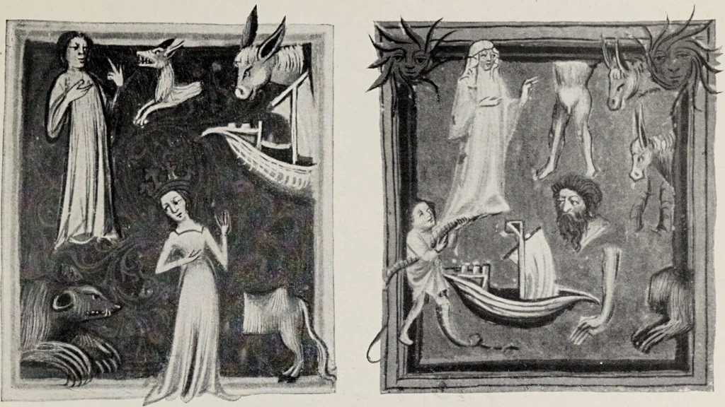 An illustration from Sternglaube und Sterndeutung : die Geschichte und das Wesen der Astrologie / unter Mitwirkung von Carl Bezold dargestellt von Franz Boll., 1926, leaf 239