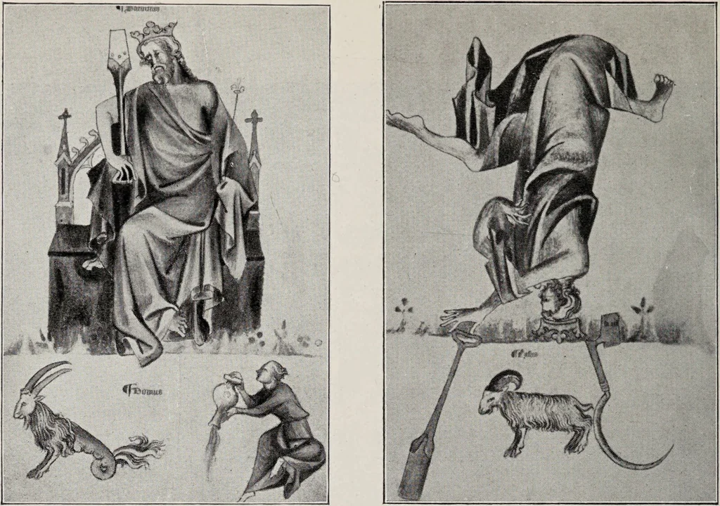 An illustration from Sternglaube und Sterndeutung : die Geschichte und das Wesen der Astrologie / unter Mitwirkung von Carl Bezold dargestellt von Franz Boll., 1926, leaf 250