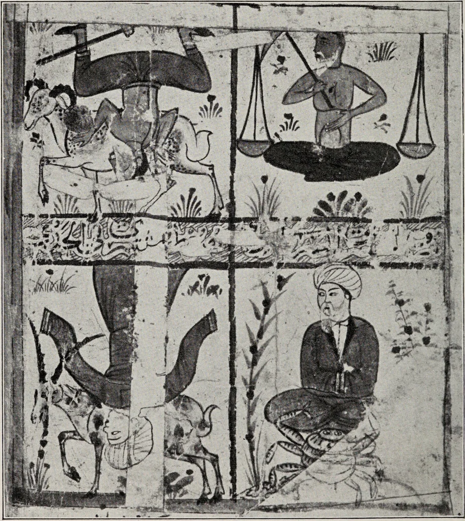 An illustration from Sternglaube und Sterndeutung : die Geschichte und das Wesen der Astrologie / unter Mitwirkung von Carl Bezold dargestellt von Franz Boll., 1926, leaf 250