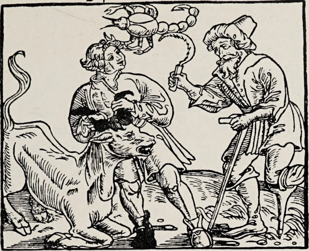 An illustration from Sternglaube und Sterndeutung : die Geschichte und das Wesen der Astrologie / unter Mitwirkung von Carl Bezold dargestellt von Franz Boll., 1926, leaf 251