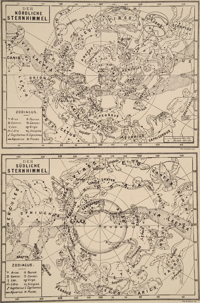 An illustration from Sternglaube und Sterndeutung : die Geschichte und das Wesen der Astrologie / unter Mitwirkung von Carl Bezold dargestellt von Franz Boll., 1926, leaf 253