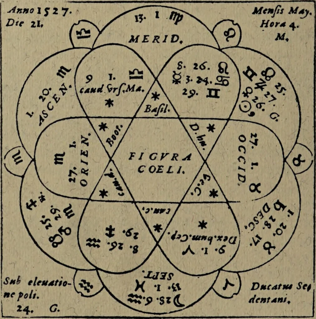An illustration from Historia unnd Beschreibung Influentischer, Elementischer und Natürlicher Wirckungen, aller fremden unnd heimischen Erdgewechssen : auch irer Subtiliteten, sampt Warhasstiger und künstlicher Conterfeitung derselbigen, auch aller teiler, Innerlicher und eüfferlicher glider am menschlichen Cörper, nebend fürbildung aller zu der Extraction dienstlichen Instrumenten, auch deren gebrauch, und alle zu erhaltung der gesundheit notwendigen Processen gemeiné nutz zu gut / durch Leonhardt Thurneysser zum Tuhrn., 1922, leaf 116