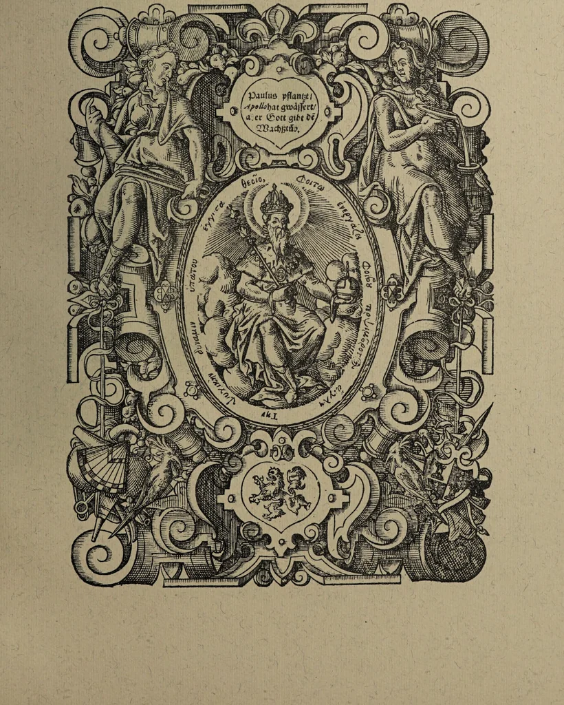 An illustration from Historia unnd Beschreibung Influentischer, Elementischer und Natürlicher Wirckungen, aller fremden unnd heimischen Erdgewechssen : auch irer Subtiliteten, sampt Warhasstiger und künstlicher Conterfeitung derselbigen, auch aller teiler, Innerlicher und eüfferlicher glider am menschlichen Cörper, nebend fürbildung aller zu der Extraction dienstlichen Instrumenten, auch deren gebrauch, und alle zu erhaltung der gesundheit notwendigen Processen gemeiné nutz zu gut / durch Leonhardt Thurneysser zum Tuhrn., 1922, leaf 17
