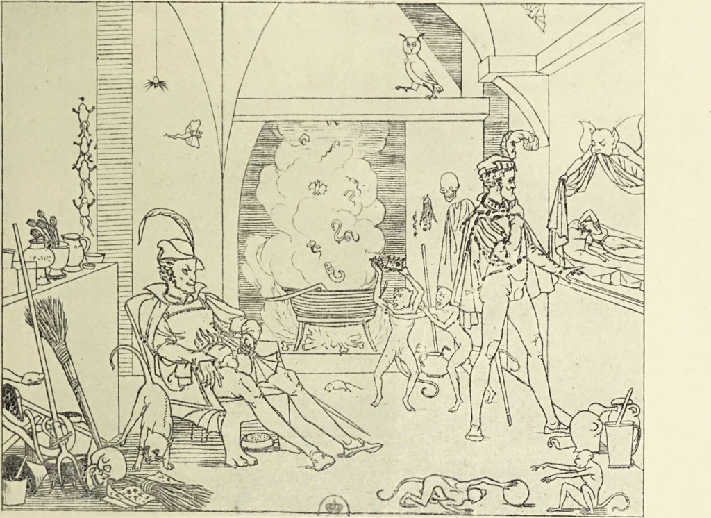 An illustration from Le musée des sorciers : mages et alchemistes / par Grillot de Givry., 1929, leaf 149