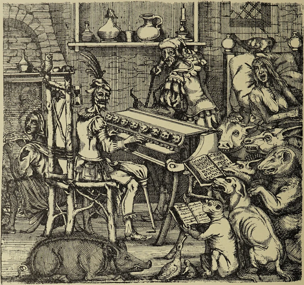 An illustration from Le musée des sorciers : mages et alchemistes / par Grillot de Givry., 1929, leaf 160