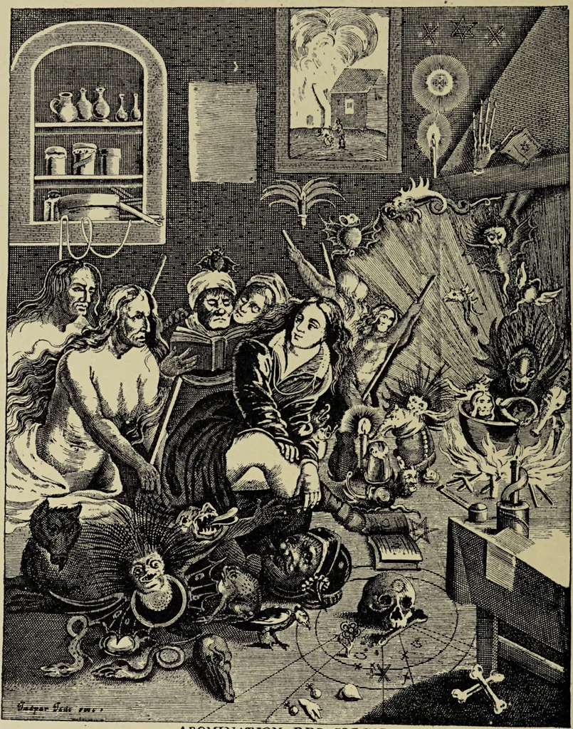 An illustration from Le musée des sorciers : mages et alchemistes / par Grillot de Givry., 1929, leaf 68