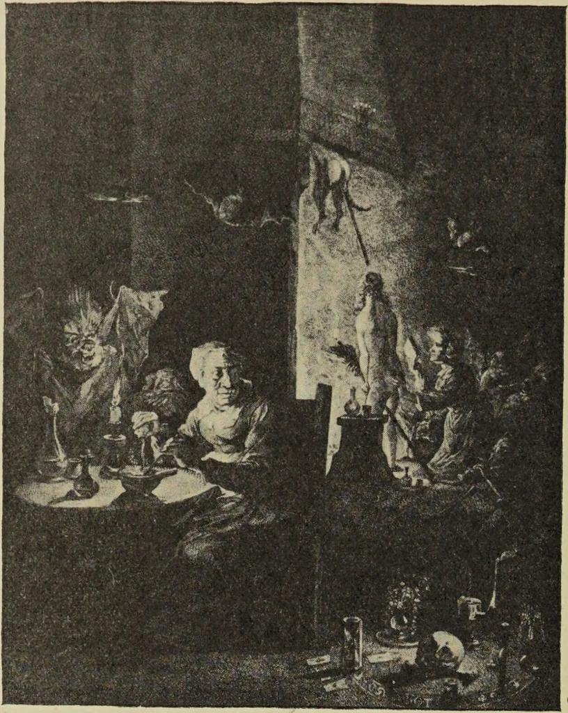 An illustration from Le musée des sorciers : mages et alchemistes / par Grillot de Givry., 1929, leaf 74