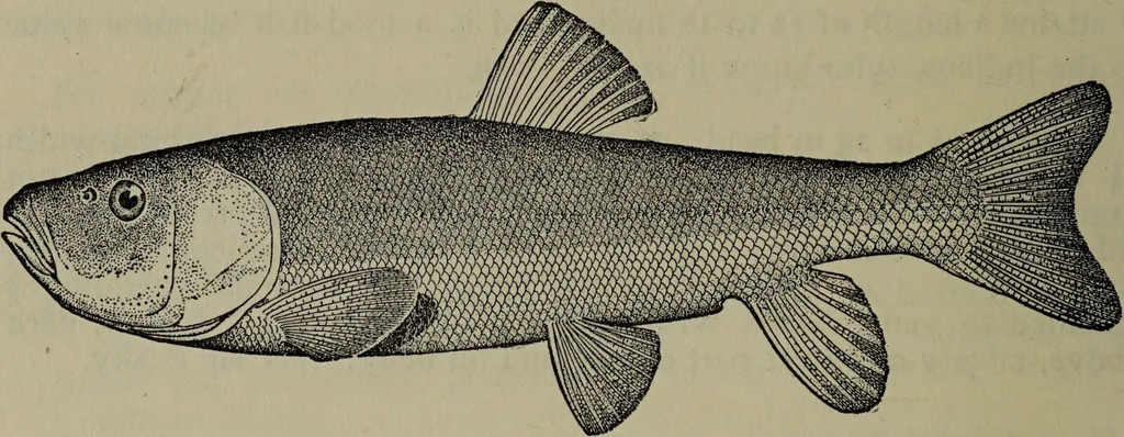 An illustration from American food and game fishes : A popular account of all the species found in America north of the equator / with keys for ready identification, life histories and methods of capture, by David Starr Jordan and Barton Warren Evermann, illustrated with colored plates and text drawings, and with photographs from life by A. Radclyffe Dugmore., 1902, leaf 118