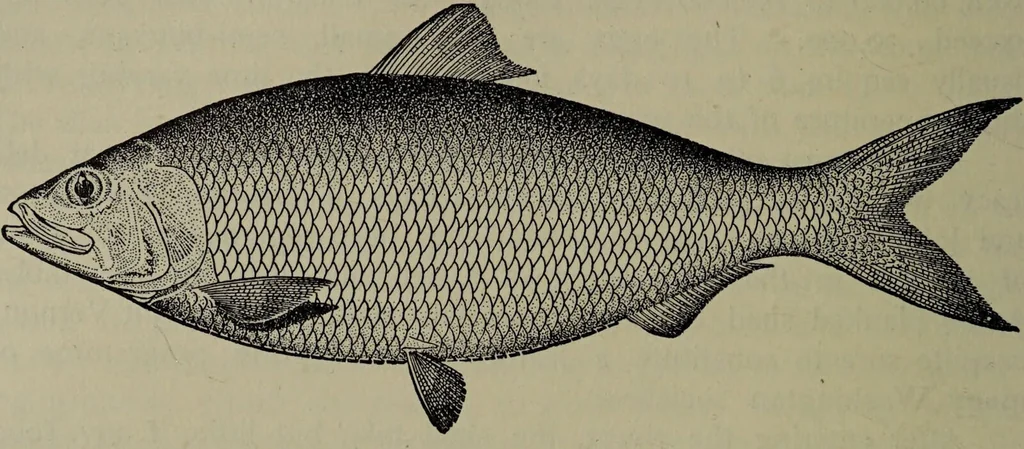 An illustration from American food and game fishes : A popular account of all the species found in America north of the equator / with keys for ready identification, life histories and methods of capture, by David Starr Jordan and Barton Warren Evermann, illustrated with colored plates and text drawings, and with photographs from life by A. Radclyffe Dugmore., 1902, leaf 180