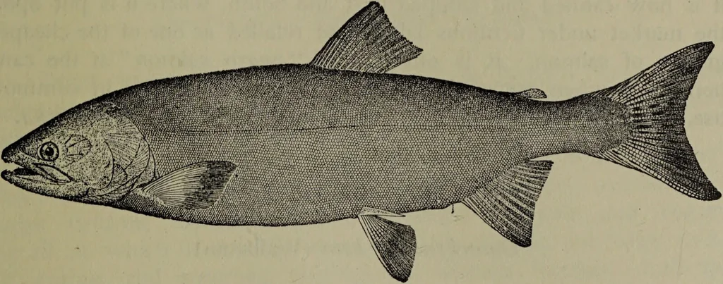 An illustration from American food and game fishes : A popular account of all the species found in America north of the equator / with keys for ready identification, life histories and methods of capture, by David Starr Jordan and Barton Warren Evermann, illustrated with colored plates and text drawings, and with photographs from life by A. Radclyffe Dugmore., 1902, leaf 223