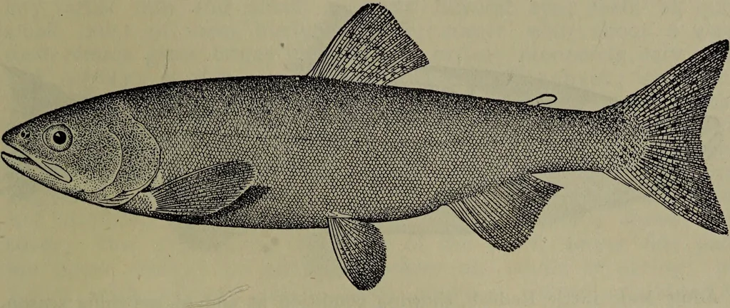 An illustration from American food and game fishes : A popular account of all the species found in America north of the equator / with keys for ready identification, life histories and methods of capture, by David Starr Jordan and Barton Warren Evermann, illustrated with colored plates and text drawings, and with photographs from life by A. Radclyffe Dugmore., 1902, leaf 233
