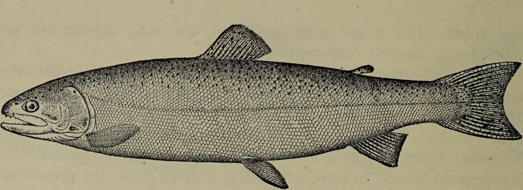 An illustration from American food and game fishes : A popular account of all the species found in America north of the equator / with keys for ready identification, life histories and methods of capture, by David Starr Jordan and Barton Warren Evermann, illustrated with colored plates and text drawings, and with photographs from life by A. Radclyffe Dugmore., 1902, leaf 272