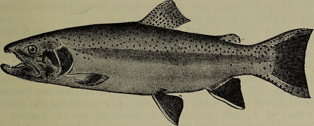 An illustration from American food and game fishes : A popular account of all the species found in America north of the equator / with keys for ready identification, life histories and methods of capture, by David Starr Jordan and Barton Warren Evermann, illustrated with colored plates and text drawings, and with photographs from life by A. Radclyffe Dugmore., 1902, leaf 279