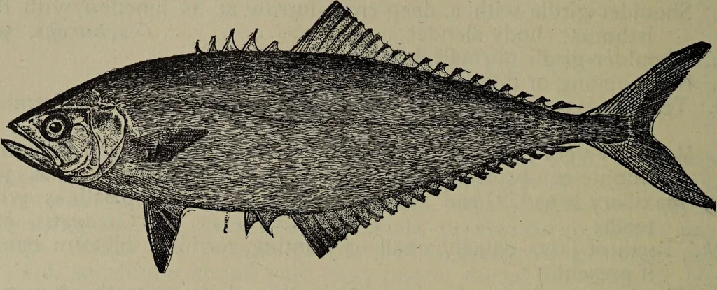An illustration from American food and game fishes : A popular account of all the species found in America north of the equator / with keys for ready identification, life histories and methods of capture, by David Starr Jordan and Barton Warren Evermann, illustrated with colored plates and text drawings, and with photographs from life by A. Radclyffe Dugmore., 1902, leaf 394