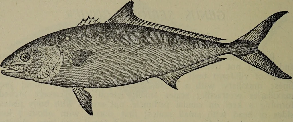 An illustration from American food and game fishes : A popular account of all the species found in America north of the equator / with keys for ready identification, life histories and methods of capture, by David Starr Jordan and Barton Warren Evermann, illustrated with colored plates and text drawings, and with photographs from life by A. Radclyffe Dugmore., 1902, leaf 396