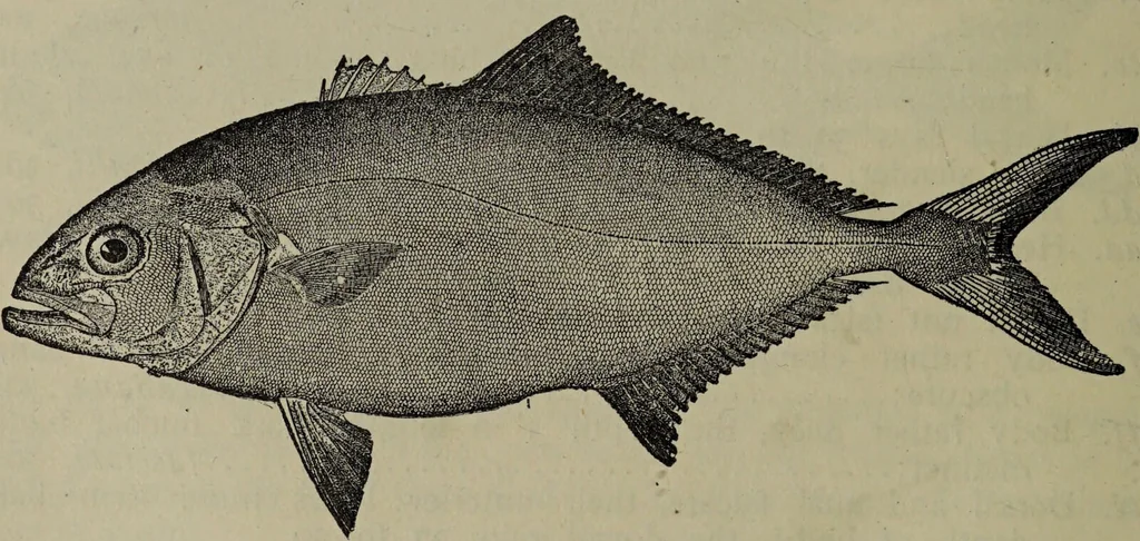 An illustration from American food and game fishes : A popular account of all the species found in America north of the equator / with keys for ready identification, life histories and methods of capture, by David Starr Jordan and Barton Warren Evermann, illustrated with colored plates and text drawings, and with photographs from life by A. Radclyffe Dugmore., 1902, leaf 396