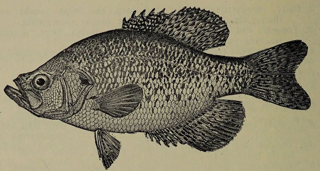 An illustration from American food and game fishes : A popular account of all the species found in America north of the equator / with keys for ready identification, life histories and methods of capture, by David Starr Jordan and Barton Warren Evermann, illustrated with colored plates and text drawings, and with photographs from life by A. Radclyffe Dugmore., 1902, leaf 444