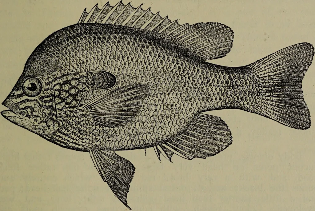 An illustration from American food and game fishes : A popular account of all the species found in America north of the equator / with keys for ready identification, life histories and methods of capture, by David Starr Jordan and Barton Warren Evermann, illustrated with colored plates and text drawings, and with photographs from life by A. Radclyffe Dugmore., 1902, leaf 461