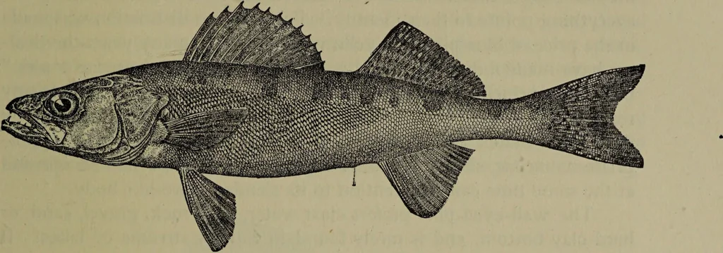 An illustration from American food and game fishes : A popular account of all the species found in America north of the equator / with keys for ready identification, life histories and methods of capture, by David Starr Jordan and Barton Warren Evermann, illustrated with colored plates and text drawings, and with photographs from life by A. Radclyffe Dugmore., 1902, leaf 483