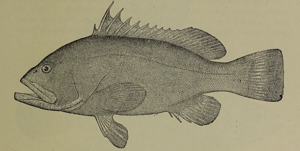 An illustration from American food and game fishes : A popular account of all the species found in America north of the equator / with keys for ready identification, life histories and methods of capture, by David Starr Jordan and Barton Warren Evermann, illustrated with colored plates and text drawings, and with photographs from life by A. Radclyffe Dugmore., 1902, leaf 523