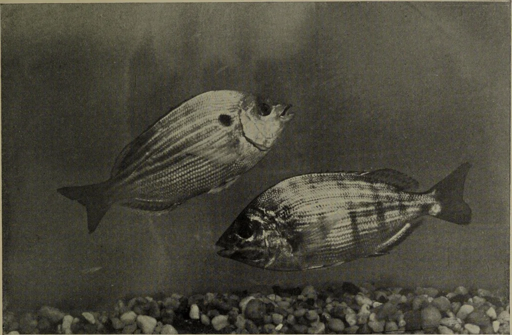 An illustration from American food and game fishes : A popular account of all the species found in America north of the equator / with keys for ready identification, life histories and methods of capture, by David Starr Jordan and Barton Warren Evermann, illustrated with colored plates and text drawings, and with photographs from life by A. Radclyffe Dugmore., 1902, leaf 625
