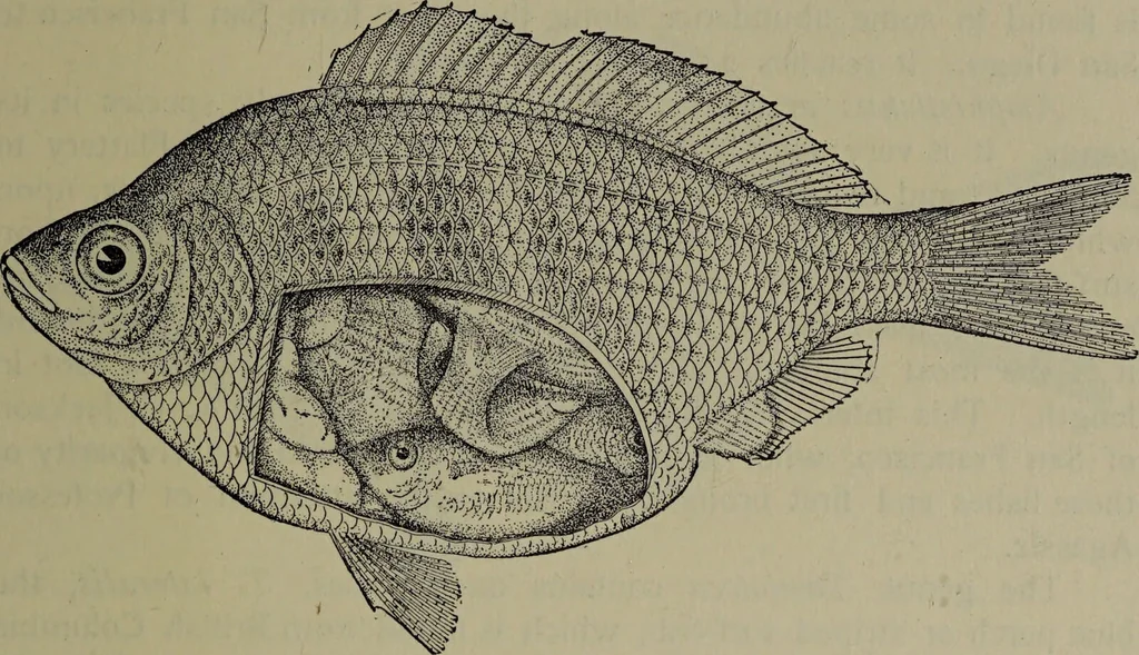An illustration from American food and game fishes : A popular account of all the species found in America north of the equator / with keys for ready identification, life histories and methods of capture, by David Starr Jordan and Barton Warren Evermann, illustrated with colored plates and text drawings, and with photographs from life by A. Radclyffe Dugmore., 1902, leaf 655