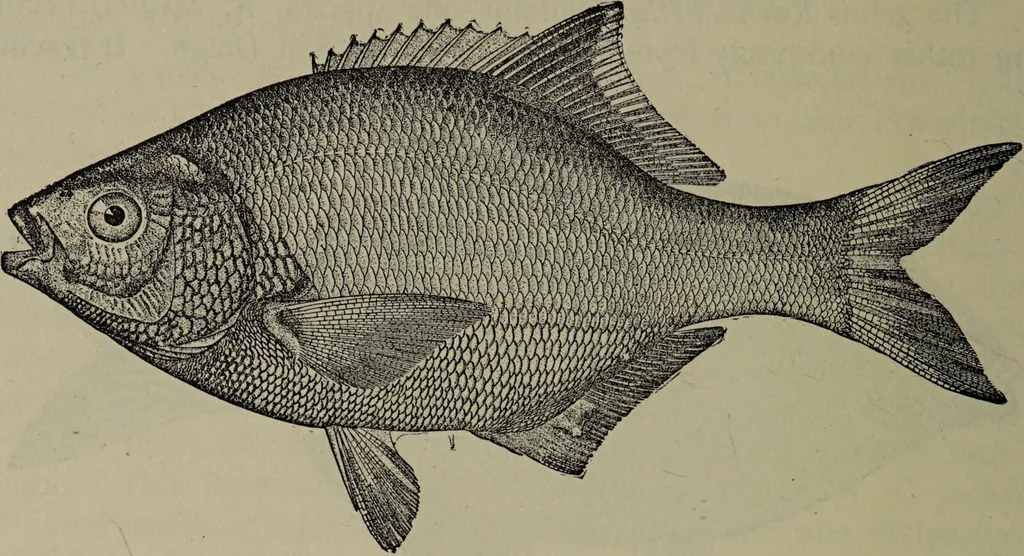 An illustration from American food and game fishes : A popular account of all the species found in America north of the equator / with keys for ready identification, life histories and methods of capture, by David Starr Jordan and Barton Warren Evermann, illustrated with colored plates and text drawings, and with photographs from life by A. Radclyffe Dugmore., 1902, leaf 658