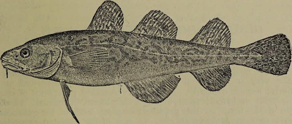 An illustration from American food and game fishes : A popular account of all the species found in America north of the equator / with keys for ready identification, life histories and methods of capture, by David Starr Jordan and Barton Warren Evermann, illustrated with colored plates and text drawings, and with photographs from life by A. Radclyffe Dugmore., 1902, leaf 709