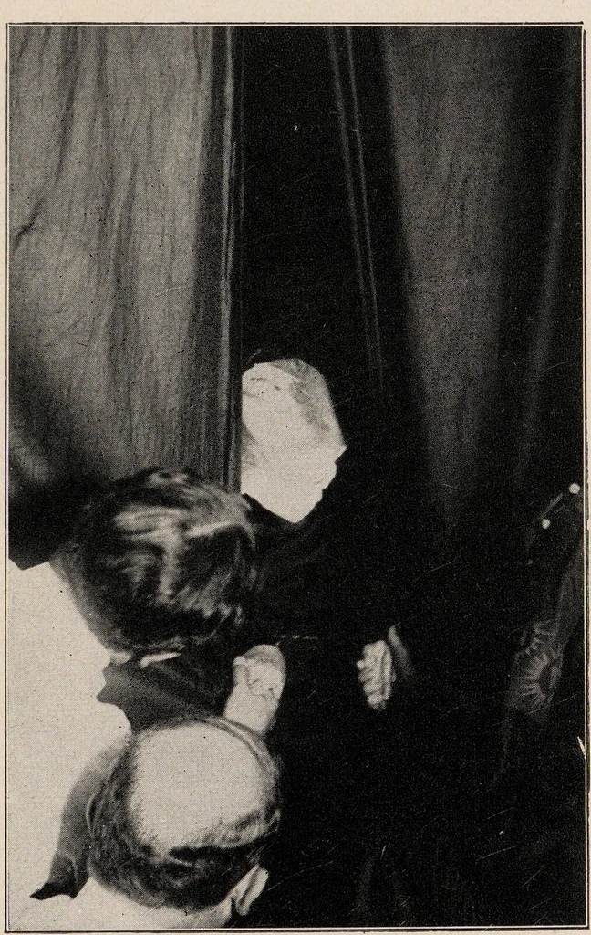 An illustration from Phenomena of materialisation : a contribution to the investigation of mediumistic teleplastics / by Baron von Schrenck Notzing ; translated by E.E. Fournier d'Albe., 1923, leaf 169