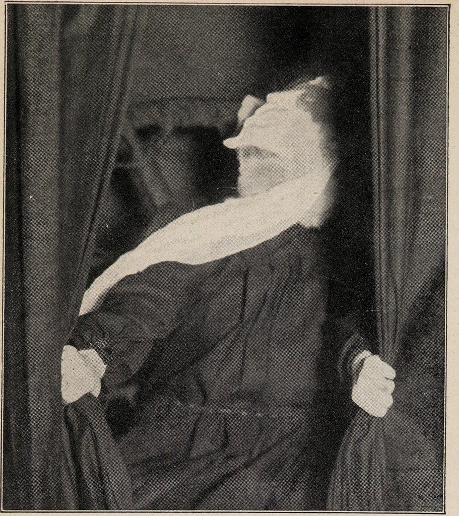 An illustration from Phenomena of materialisation : a contribution to the investigation of mediumistic teleplastics / by Baron von Schrenck Notzing ; translated by E.E. Fournier d'Albe., 1923, leaf 176
