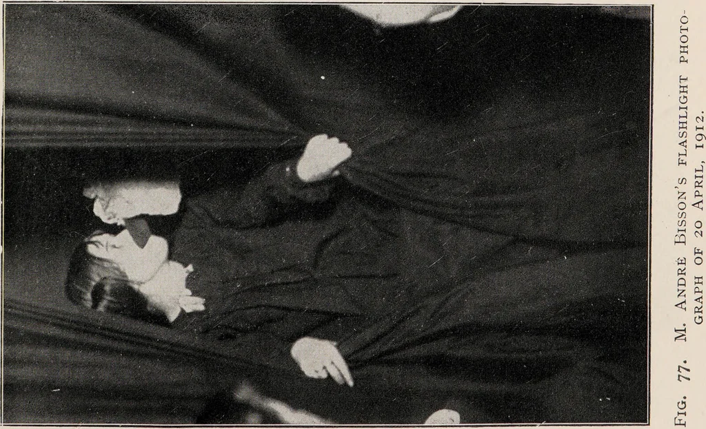 An illustration from Phenomena of materialisation : a contribution to the investigation of mediumistic teleplastics / by Baron von Schrenck Notzing ; translated by E.E. Fournier d'Albe., 1923, leaf 225