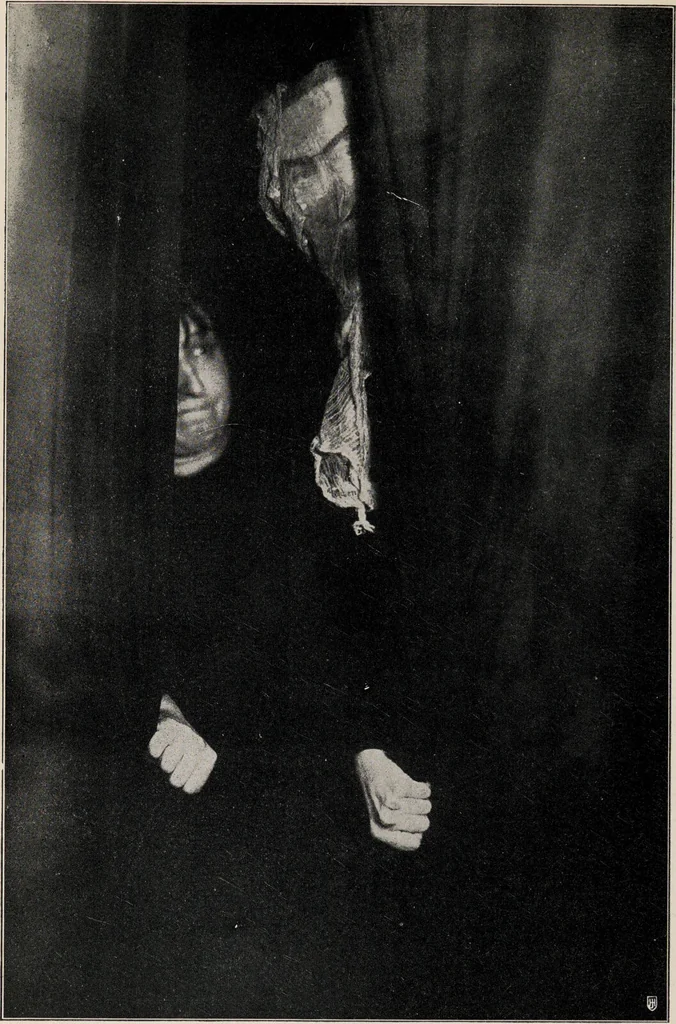 An illustration from Phenomena of materialisation : a contribution to the investigation of mediumistic teleplastics / by Baron von Schrenck Notzing ; translated by E.E. Fournier d'Albe., 1923, leaf 250
