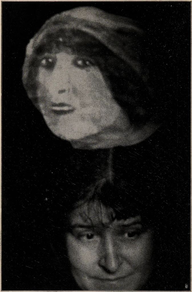 An illustration from Phenomena of materialisation : a contribution to the investigation of mediumistic teleplastics / by Baron von Schrenck Notzing ; translated by E.E. Fournier d'Albe., 1923, leaf 466