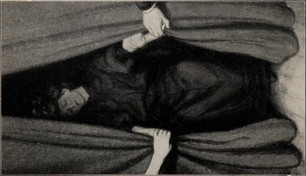 An illustration from Phenomena of materialisation : a contribution to the investigation of mediumistic teleplastics / by Baron von Schrenck Notzing ; translated by E.E. Fournier d'Albe., 1923, leaf 88