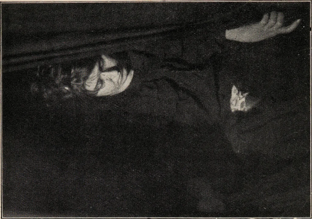 An illustration from Phenomena of materialisation : a contribution to the investigation of mediumistic teleplastics / by Baron von Schrenck Notzing ; translated by E.E. Fournier d'Albe., 1923, leaf 88