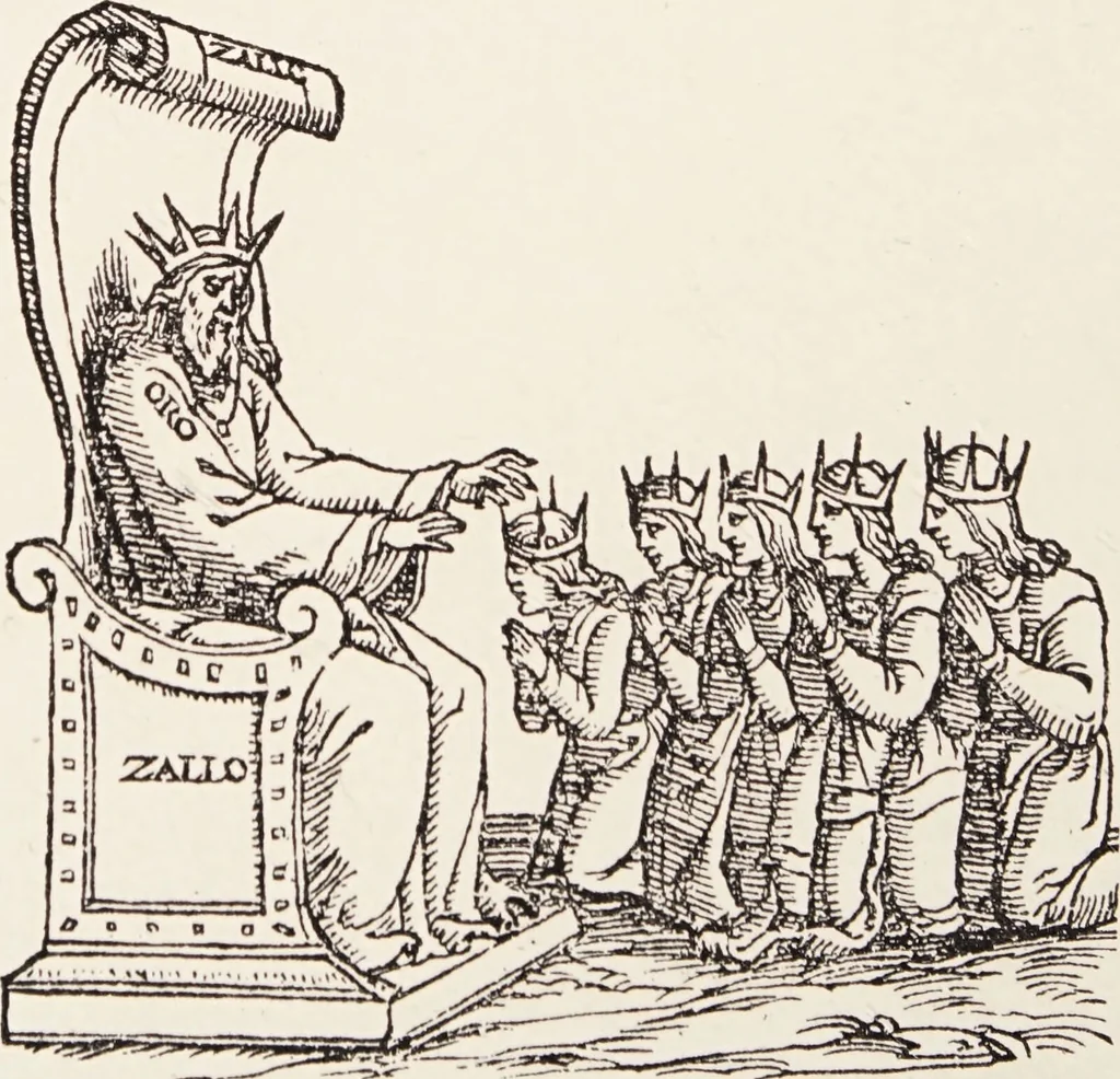 An illustration from Alchemy: ancient and modern : being a brief account of the alchemistic doctrines, and their relations, to mysticism on the one hand, and to recent discoveries in physical science on the other hand ; together with some particulars regarding the lives and teachings of the most noted alchemists / by H. Stanley Redgrove., 1911, leaf 60