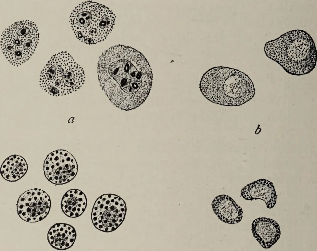 An illustration from A text-book of pathology / by Alfred Stengel ; with 394 illustrations in the text, many of them in colors, and 7 full-page chromolithographic plates., 1903, leaf 344