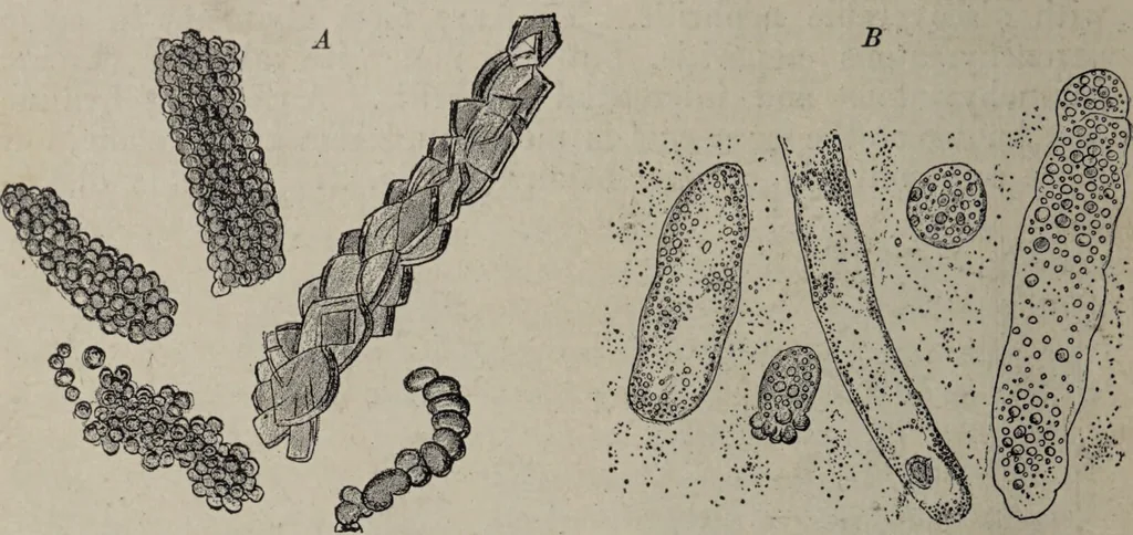 An illustration from A text-book of pathology / by Alfred Stengel ; with 394 illustrations in the text, many of them in colors, and 7 full-page chromolithographic plates., 1903, leaf 652