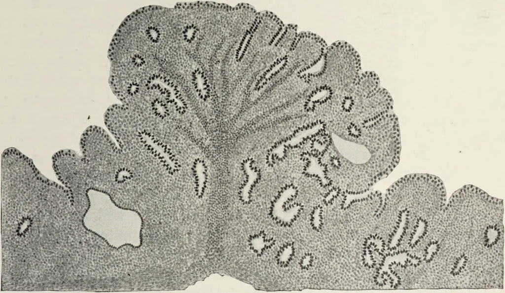 An illustration from A text-book of pathology / by Alfred Stengel ; with 394 illustrations in the text, many of them in colors, and 7 full-page chromolithographic plates., 1903, leaf 695