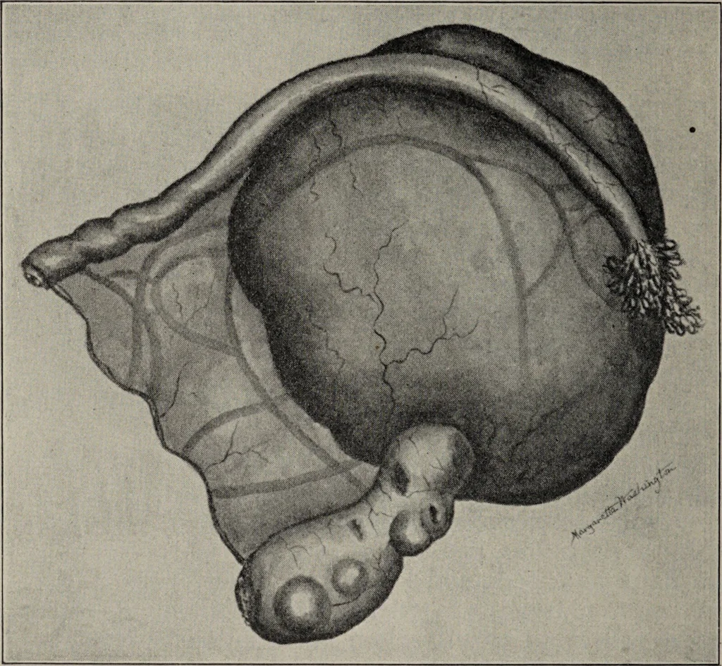 An illustration from A text-book of pathology / by Alfred Stengel ; with 394 illustrations in the text, many of them in colors, and 7 full-page chromolithographic plates., 1903, leaf 712