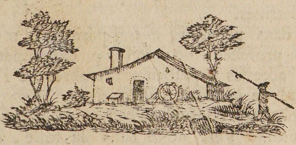 An illustration from Réponse au discours de M. O-Rian [sic, i.e. O'Ryan] agrégé au College de médecine de Lyon : sur le magnétisme animal / Par M. Janin de Combe-Blanche., 1784, leaf 1