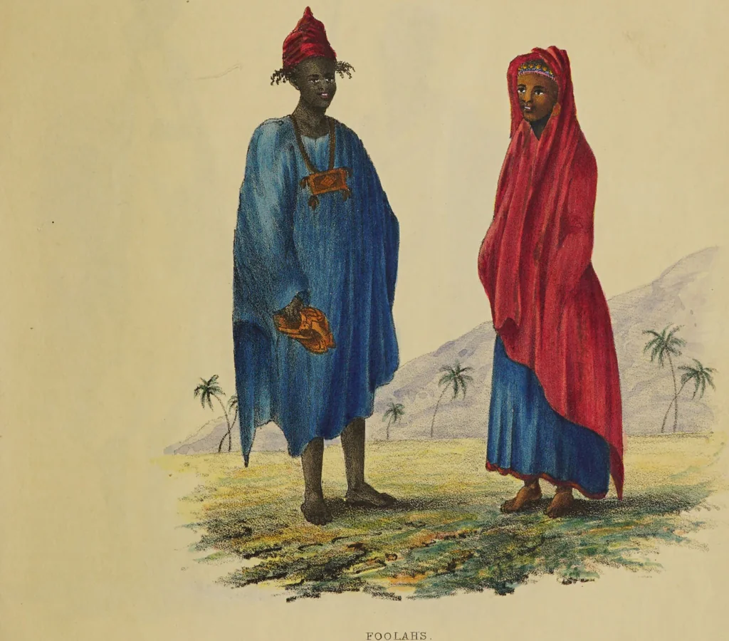 An illustration from Costumes on the western coast of Africa / By an officer of the Commissariat., 1831, leaf 19